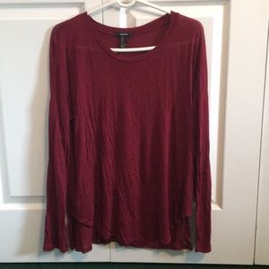 Maroon Long Sleeve Tee